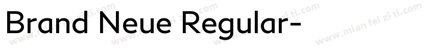 Brand Neue Regular字体转换